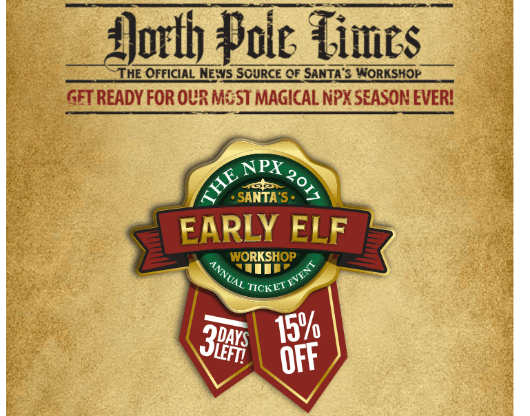 North Pole Experience Annual Ticket Event 15% OFF