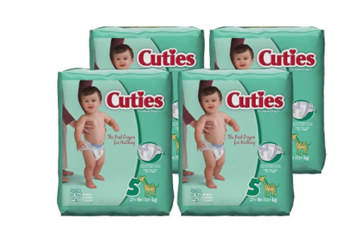 Amazon: Cuties Diapers Size 5, 27 ct (Pack of 4) just $7