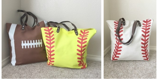 Large Canvas Sports-Themed Tote just $13.99