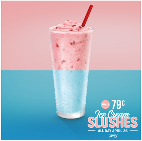 SONIC Drive In: $.79 Ice Cream Slushes