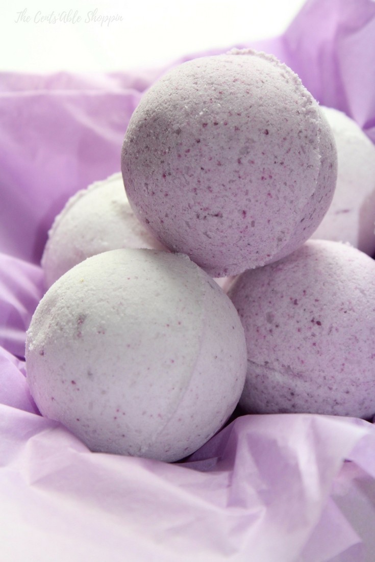 Beautiful Lavender Bath Bombs that with simple ingredients that come together easily and make a great gift for mom, teachers, friends, and even family!