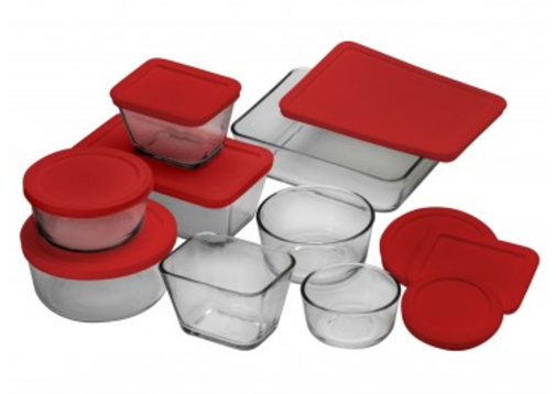 Oneida: Anchor Hocking 16 pc Glass Bakeware Set $14