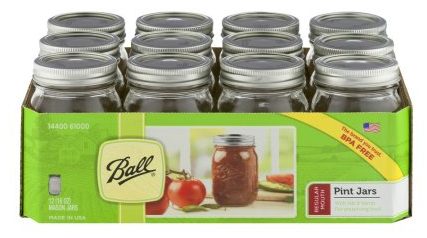 Walmart: Ball Canning Jar Regular Mouth with Lid, 12pk $7