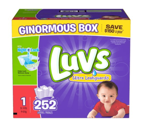 Sam’s Club: Luvs Ultra Leakguards Diapers $.08 ea. + FREE Shipping