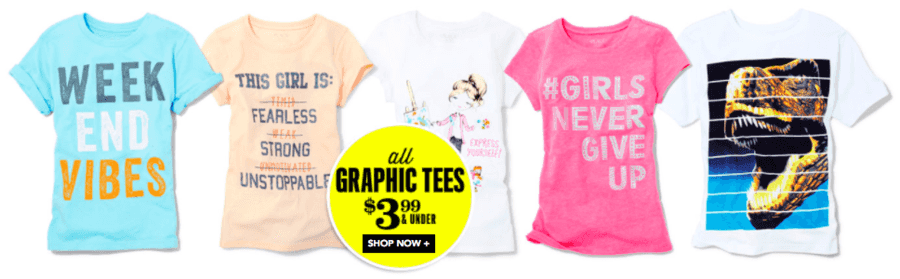 The Children’s Place: Graphic Tees just $4 + FREE Shipping
