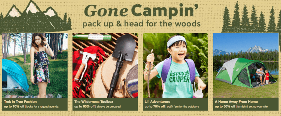 Up to 70% OFF Camping Gear, Tents and Apparel on Zulily