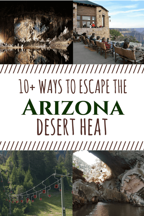 Escape the Arizona Heat with these fun, family friendly locations in the Phoenix area and beyond that'll help you cool off and escape the triple digits!