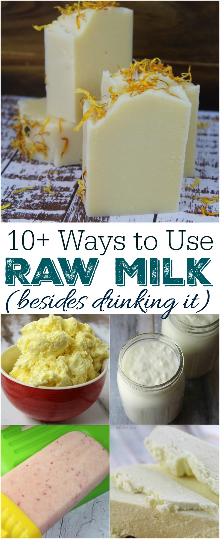 There is no question that raw milk is incredible for your health - here are over ten ways to use raw milk (besides drinking it, of course!) #rawmilk #milk #coldprocesssoap #soapmaking
