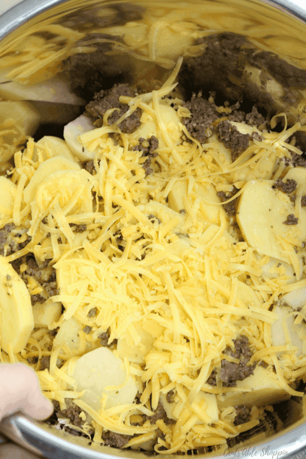 A hearty, kid friendly dish that combines beef, potatoes and cheese in simple layers cooked up easily in your Instant Pot.