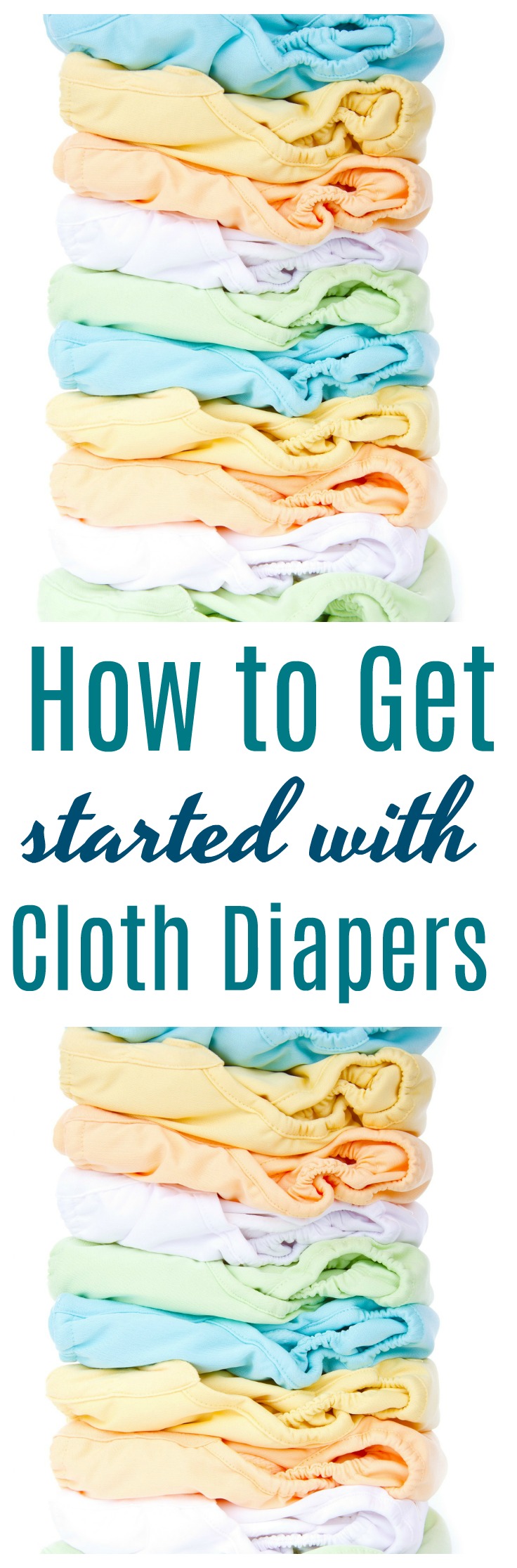 After cloth diapering 5 kids, I'm sharing my tips! Find out everything you need to know to help you get started with cloth diapers! #baby #diapers #cloth