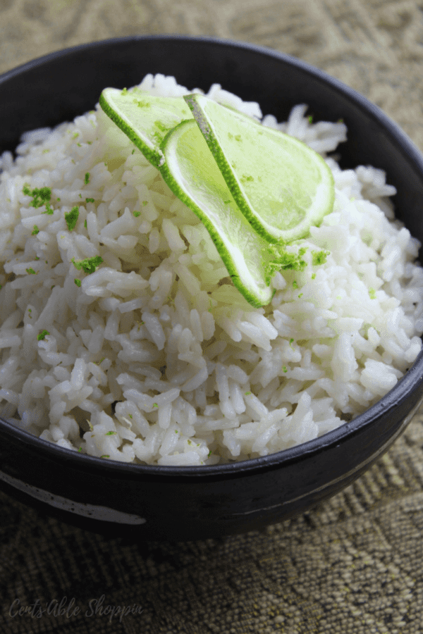 Savory coconut rice with a dash of cardamom made in mere minutes in your Instant Pot!