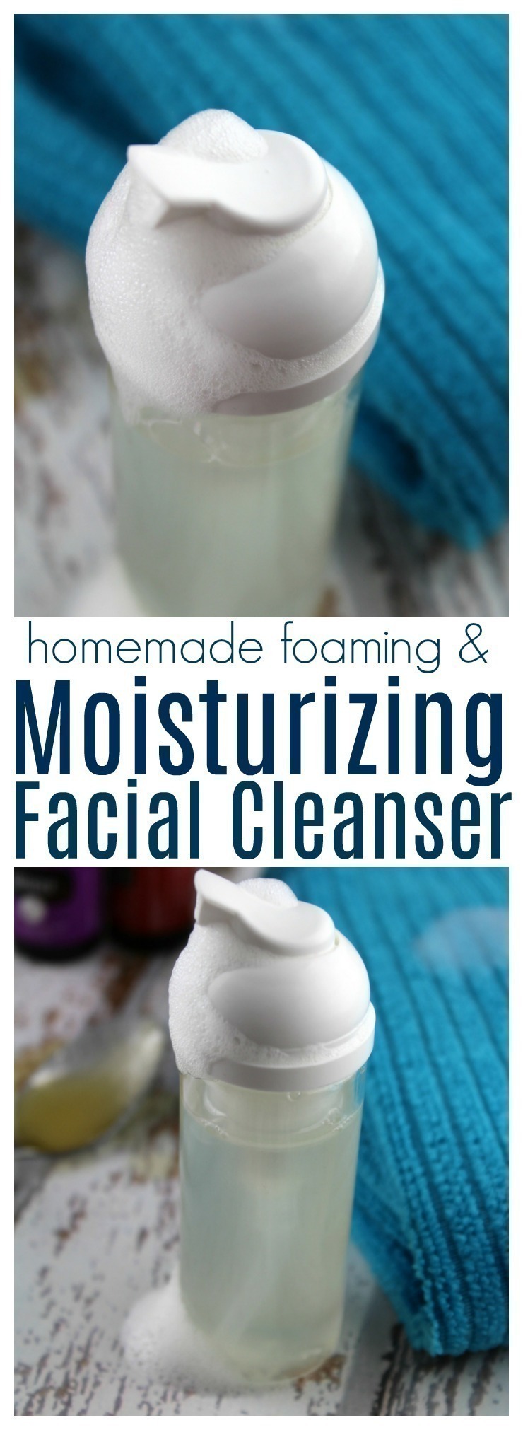 With just 3 ingredients + distilled water, you can make your own moisturizing facial cleanser.