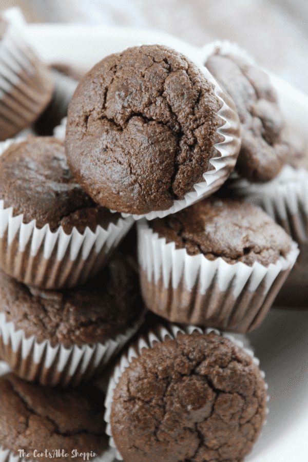 These paleo chocolate zucchini muffins make the perfect healthy snack for people of all ages!  They are grain-free, and the perfect way to use up an abundance of zucchini!