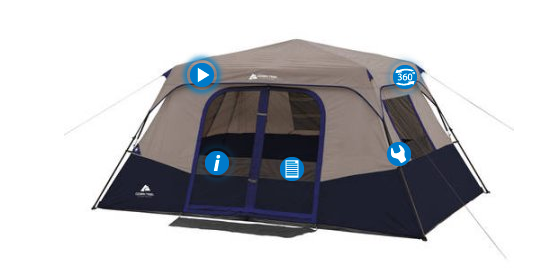 Ozark Trail 8 person Cabin Tent $105 (Reg. $150)
