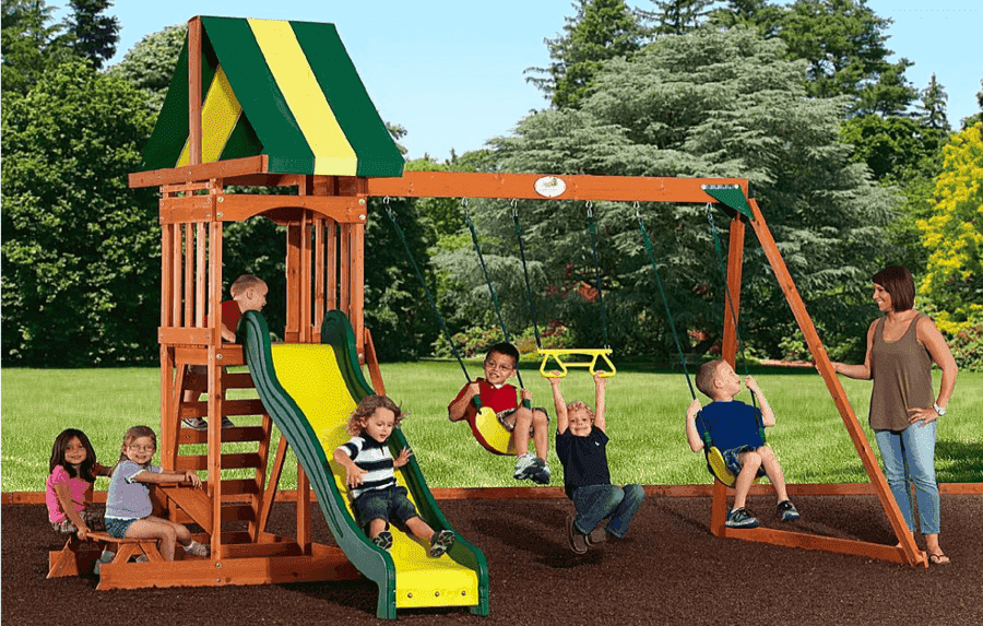 Backyard Discovery Wooden Swing Set $399