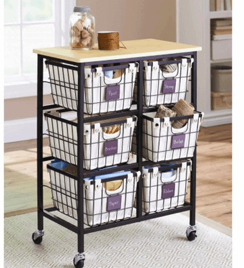 Better Homes and Gardens 6 Drawer Wire Cart just $55