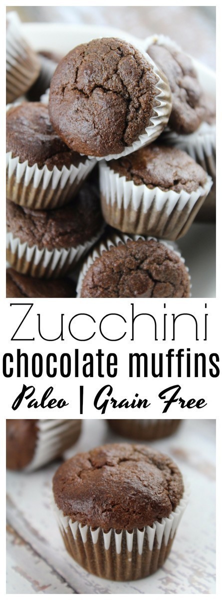 These paleo, grain free chocolate zucchini muffins that make the perfect healthy snack for people of all ages!