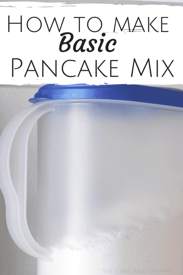 An easy homemade pancake mix that will allow you to whip up light and fluffy pancakes in a pinch!