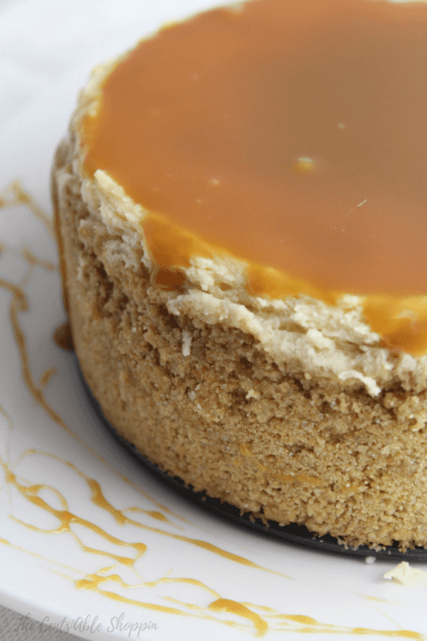 Creamy Instant Pot Dulce de Leche Cheesecake topped with a deliciously rich caramel sauce - oh my gosh, this is SO good!