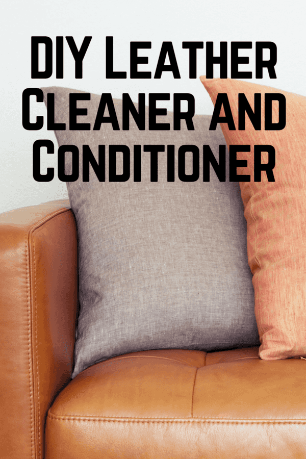 Protect your leather sofas and furniture with this easy DIY Leather Cleaner and Conditioner made with just a few simple household ingredients.