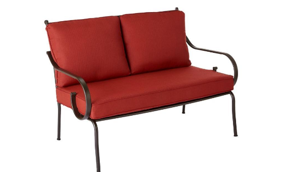 Middletown Patio Loveseat with Chili Cushions