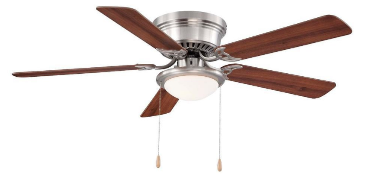 Home Depot: Hugger 52 in. LED Brushed Nickel Ceiling Fan $34