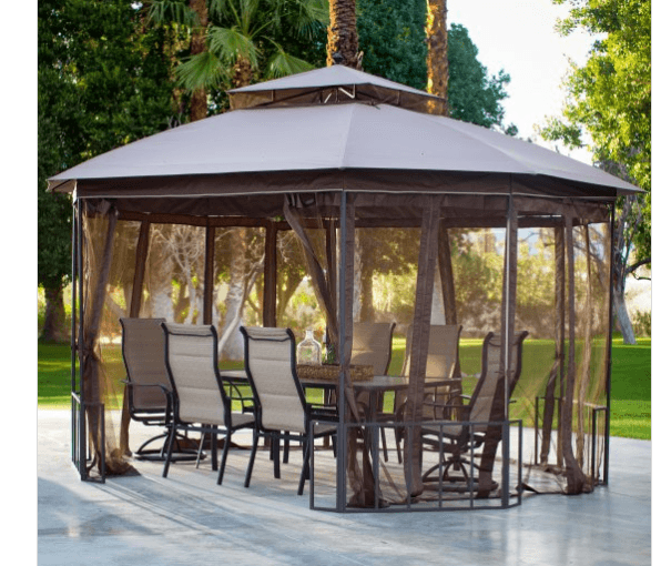 Huge Outdoor Gazebo with Curtains 75% OFF + FREE Shipping