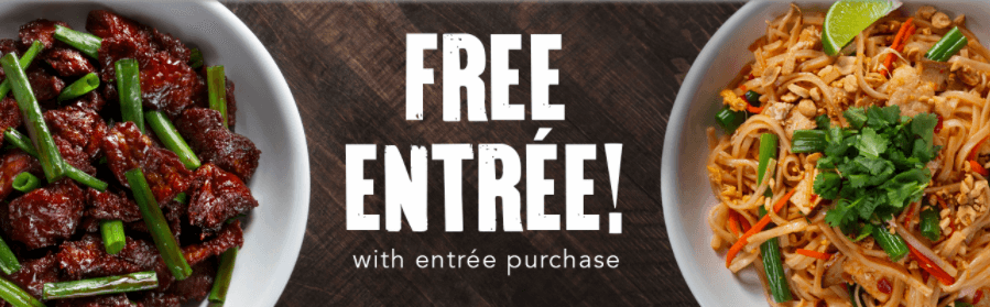 PF Chang’s: Buy 1 Get 1 FREE Entree