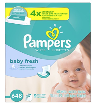 Amazon: Pampers 648 ct Wipes $12