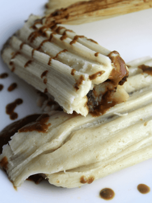 Meatless Tamales with Potato and Mole