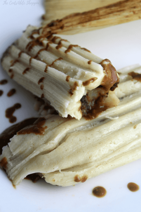 Beautifully mashed potatoes smothered in a rich, fragrant mole sauce come together to make these meatless tamales with potato and mole that are Vegan friendly!