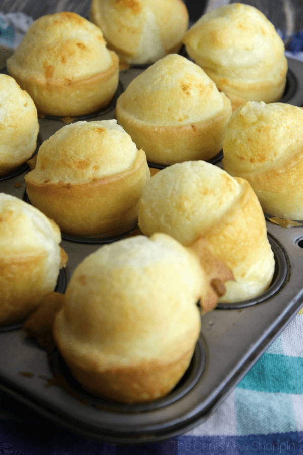 Brazilian Cheese Bread (also known as Pao de Quiejo) are beautiful cheesy puffs of yumminess that are gluten-free and easy to make with simple ingredients!