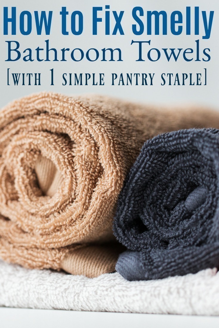 Smelly bathroom towels happens to even the best of us - find out how you can get RID of the stink with one easy, inexpensive pantry staple!