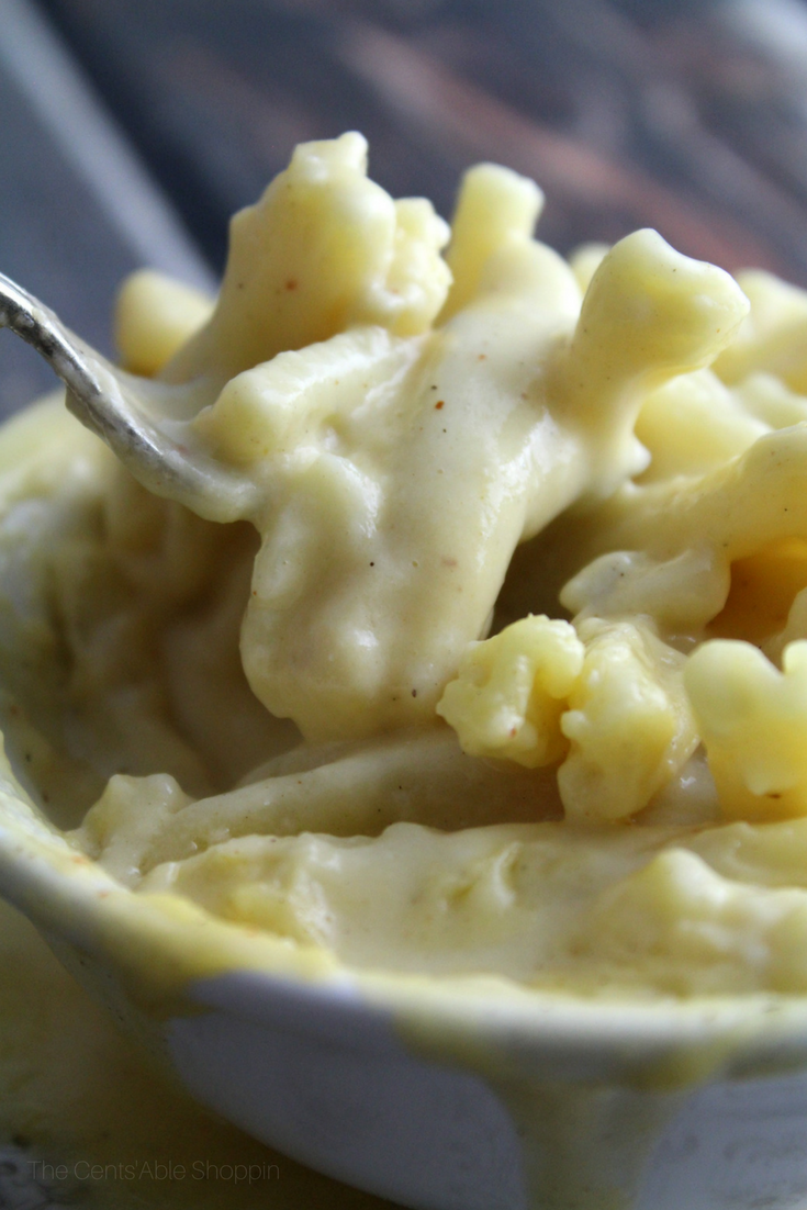 Rich and creamy macaroni and cheese made without traditional butter!