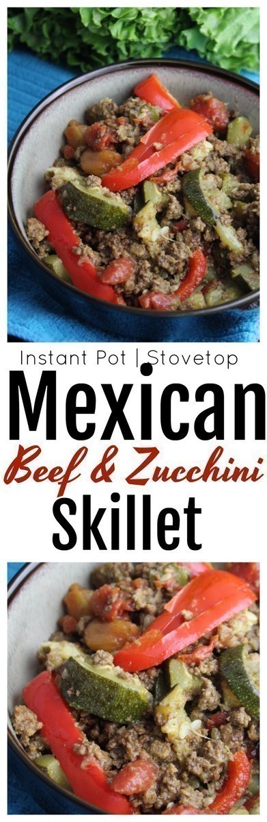 This Mexican Beef and Zucchini skillet is an easy weeknight meal made with simple ingredients that are sure to please even the pickiest of eaters.