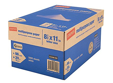 Staples: 10 ct Multipurpose Paper $15