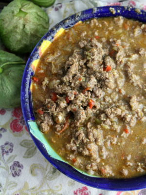 Instant Pot Ground Beef with Tomatillo Sauce