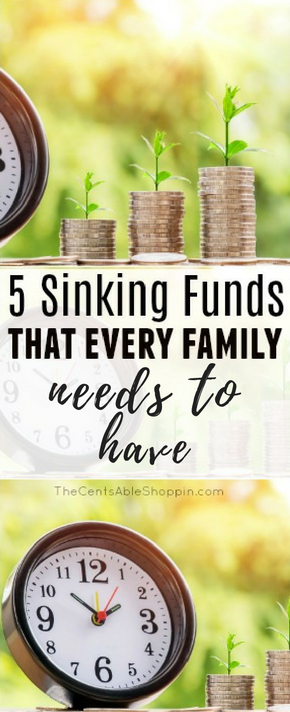 A sinking fund is a must for every family - here are 5 sinking funds that you'll want to set up for your family to ensure financial success. #sinkingfund #savingmoney #money #finance #budget