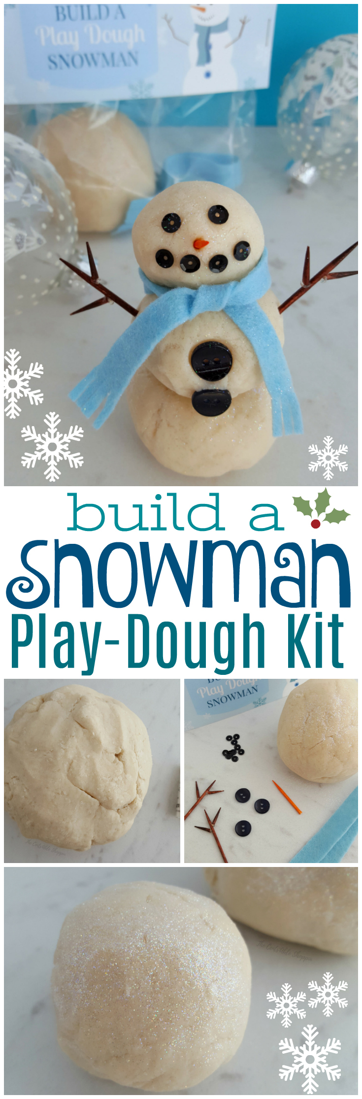 DIY Build a Play Dough Snowman Kit