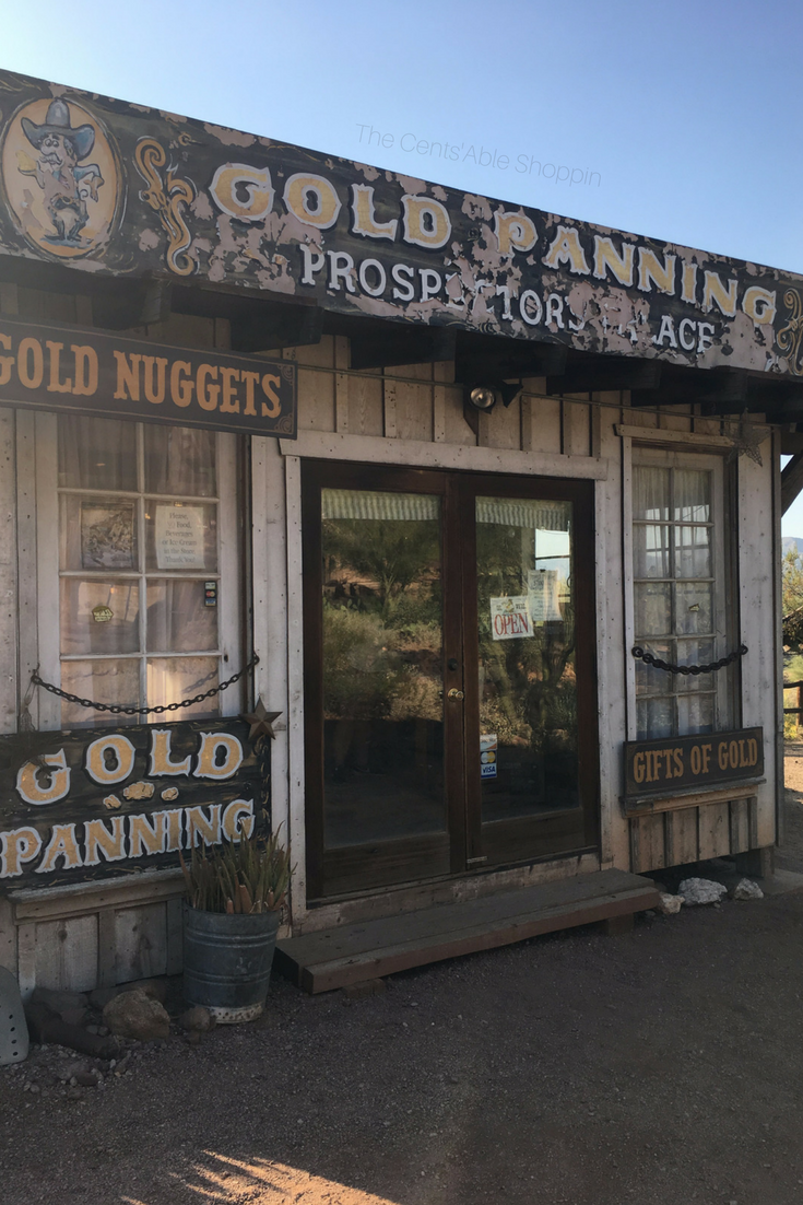 Goldfield Ghost Town is an authentic, reconstructed ghost town in Apache Junction, Arizona - right at the base of the Superstition Mountains east of Phoenix. The town features gold mine tours, gold panning, gunfights, a zipline and more.