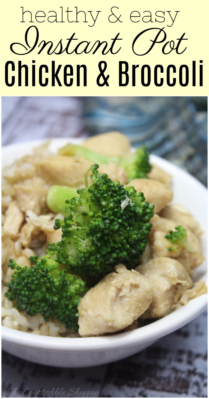 A quick and healthy Instant Pot recipe for chicken and broccoli that will have your family asking for seconds! #InstantPot #Chicken #Broccoli