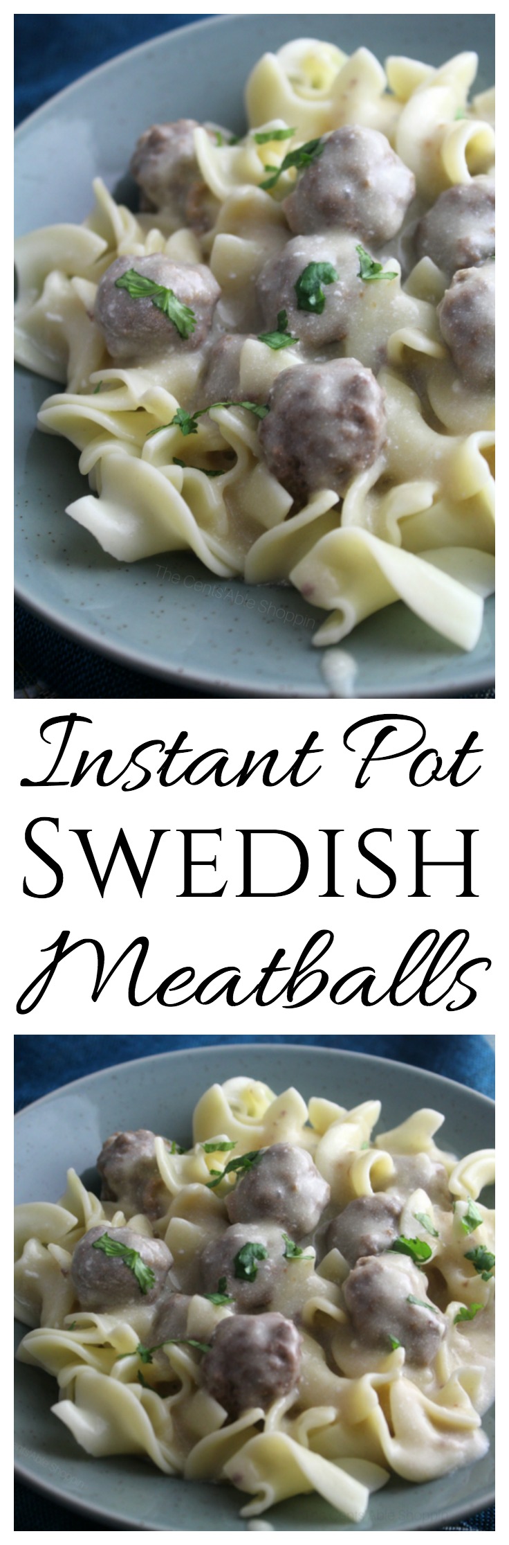 Nothing beats homemade meatballs smothered in a deliciously creamy sauce! This recipe for Swedish Meatballs is a family favorite -- whip it up in minutes using your Instant Pot! #InstantPot #beef #Meatballs