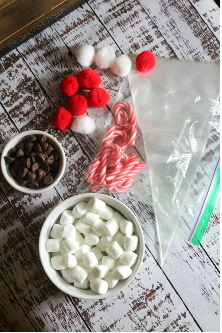 These Santa Cocoa Favor Bags are not only easy to put together, they are a fun little gift for kids at the holiday season.