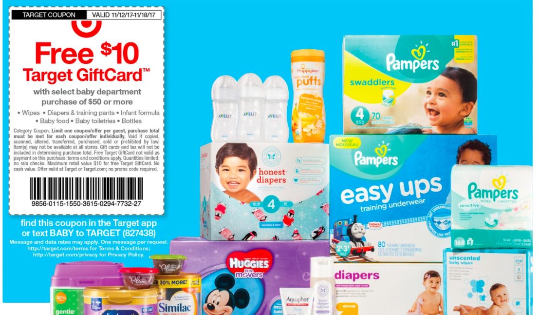 Target: $10 Gift Card with $50 Baby Purchase