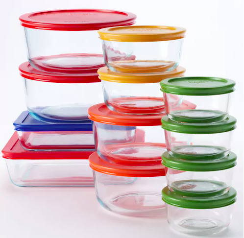 Kohl’s: Pyrex 24 pc Glass Set with Lids $15.49