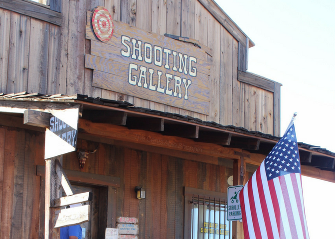 Goldfield Ghost Town is an authentic, reconstructed ghost town in Apache Junction, Arizona - right at the base of the Superstition Mountains east of Phoenix. The town features gold mine tours, gold panning, gunfights, a zipline and more.