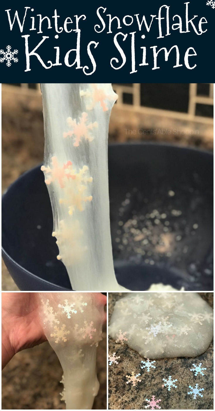 This winter snowflake slime project is the perfect activity to gather your kids and celebrate the season, and comes together in just a few simple minutes!