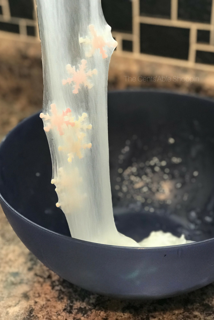 Homemade Winter Snowflake Slime – The CentsAble Shoppin