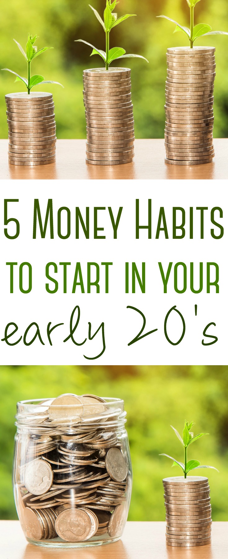 The patterns we set now will set the tone for success or failure later in life. Here are five money habits to start in your 20's.