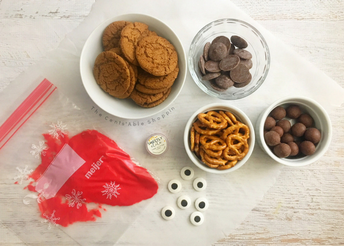 These adorable Gingersnap Reindeer Cookies are the perfect way to celebrate the Holiday Season and even better to gift to family and friends!